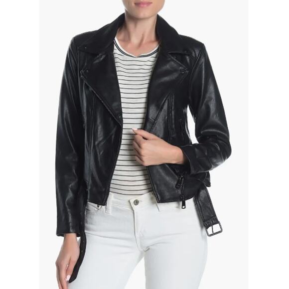 Elodie Jackets & Blazers - Elodie Faux Leather Moto Jacket Size Small‎ New with Tags